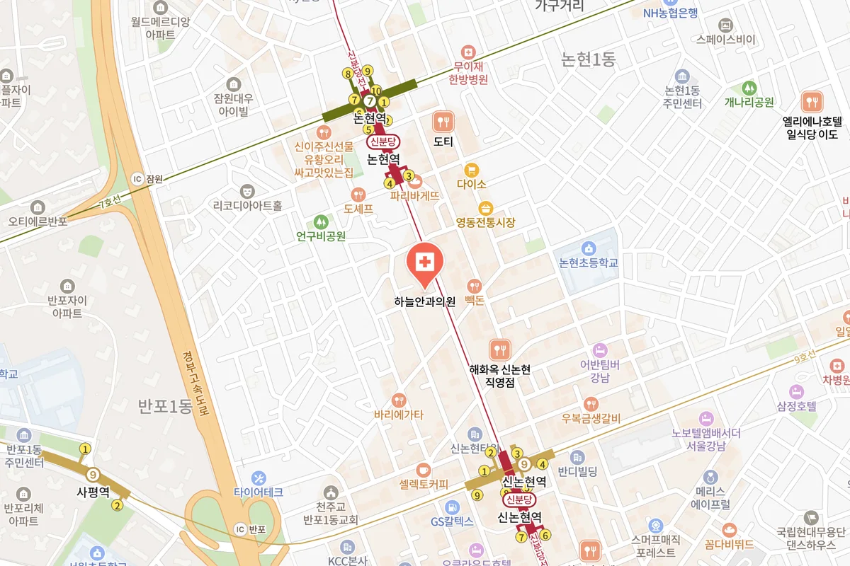 하늘안과의원 위치 — 네이버 지도